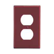 HUBP8R Placa de Pared para Contacto Duplex Color Rojo. HUB-P8R