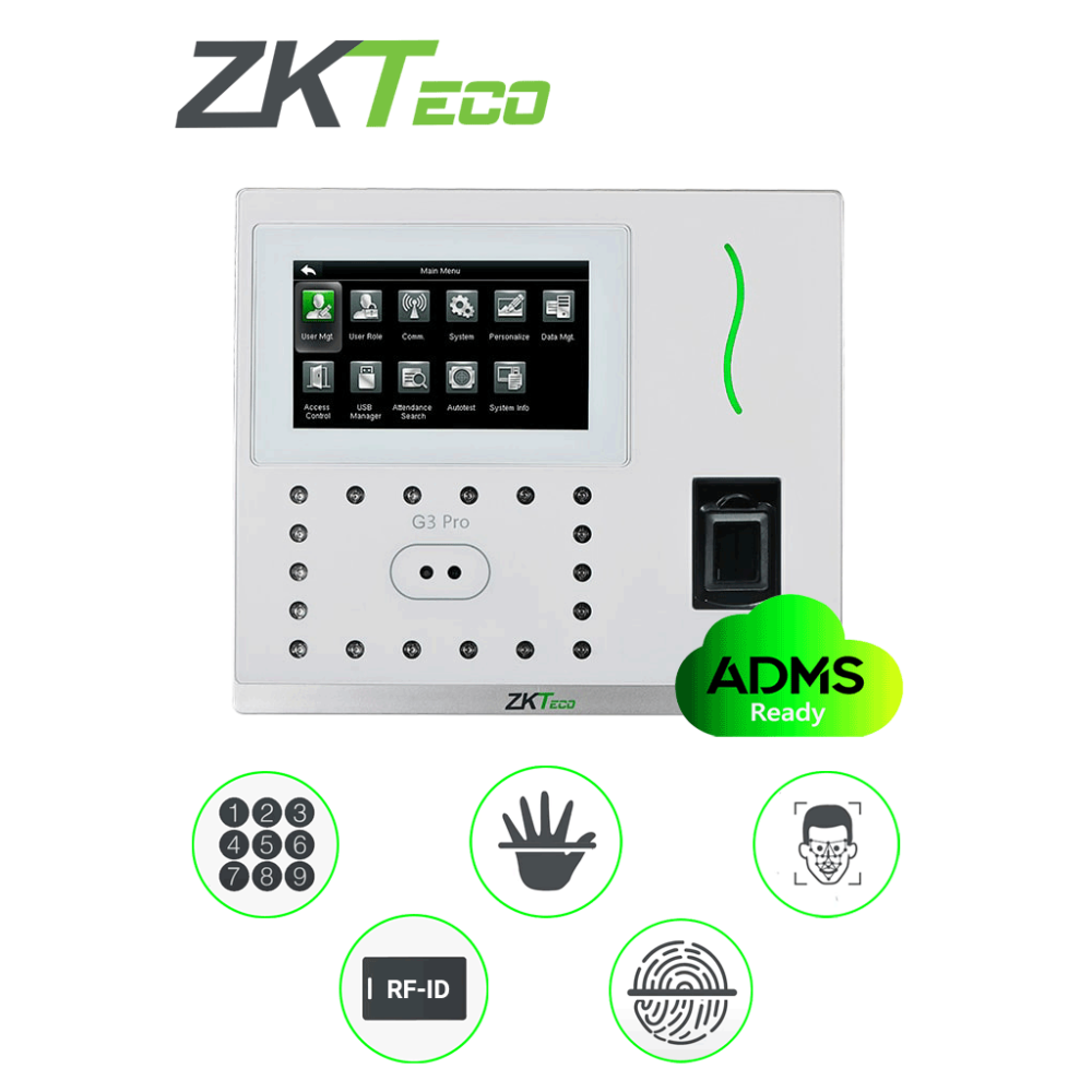 G3 Pro ZKT0810009 ZKTECO G3PRO - Control de Acceso y Asistencia F